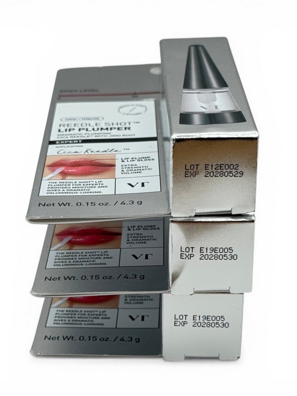 3 Pack VT COSMETICS Reedle Shot Lip Plumper Lip Gloss Expert Level EXP 05/2028 - Picture 7 of 7